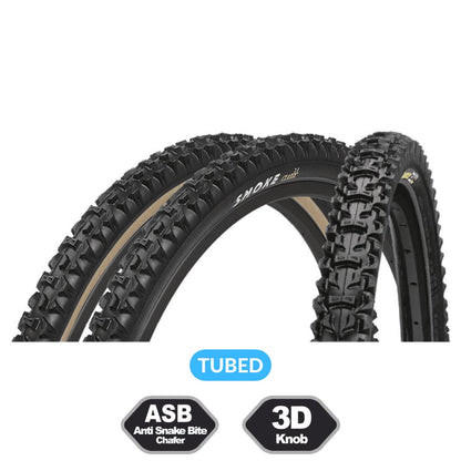 Panaracer GravelKing Slick+ TLC Folding Tyre : Black/Brown, 700 x 35c, 26 x 2.10