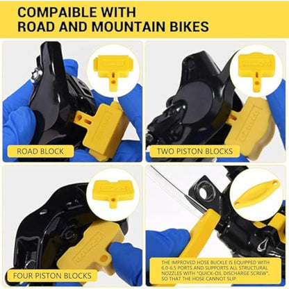 ytorgr Brake Bleed Kit with Mineral Bicycle Brake Fluid 120ml Hydraulic Disc mtb Bike Brake Bleeding kit for SHIMANO,TEKTRO, MAGURA