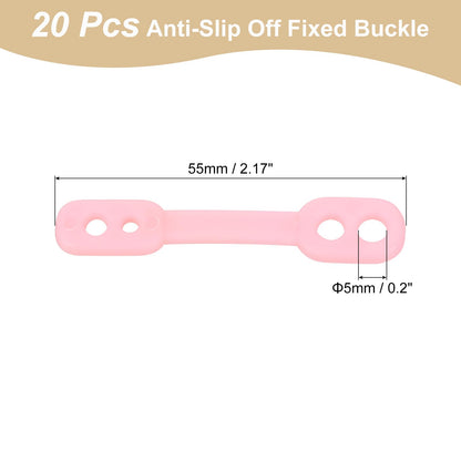sourcing map 20Pcs Clothes Hanger Windproof Plastic Strip Hook, Anti-Slip Off Windproof Fixed Buckle