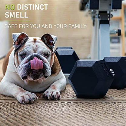 PhysKcal Hex Dumbbells 30kg Single, Odourless Poly Rubber Encased Dumbbells Set 2.5KG 5KG 7.5KG 10KG 12.5KG 15KG 20KG Home Gym Weights Set