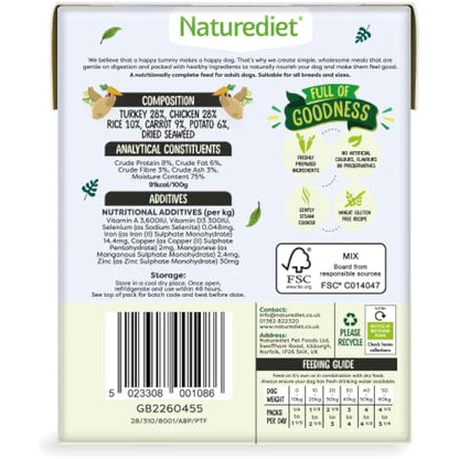 Naturediet - Feel Good Wet Dog Food, Natural and Nutritionally Balanced, Senior-Lite, 390g (Pack of 18)
