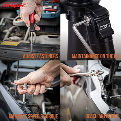 Hi-Spec 67pc Car Repair & Motor Mechanics Vehicle Tool Kit Set for Home Garage and Roadside DIY. Auto Tools in a Compact Toolbox Case of Pliers, Ratchet Wrench and Sockets
