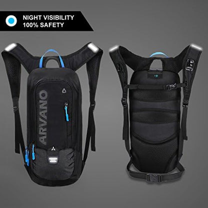 Arvano Bike Backpack, Breathable Cycling Backpack Mountain Bicycle Rucksack, 6L Mini Lightweight Biking Daypack Ski Rucksack Sport Bags Gift for Skiing Mtb Running Hiking Camping Trekking