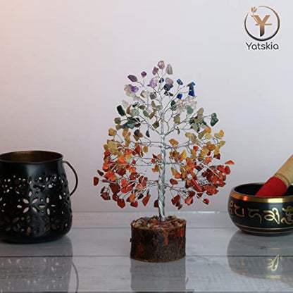 Chakra Tree of Life Decor - Crystal Tree - Spiritual Home Decor - Meditation Gifts with Chakra Stones