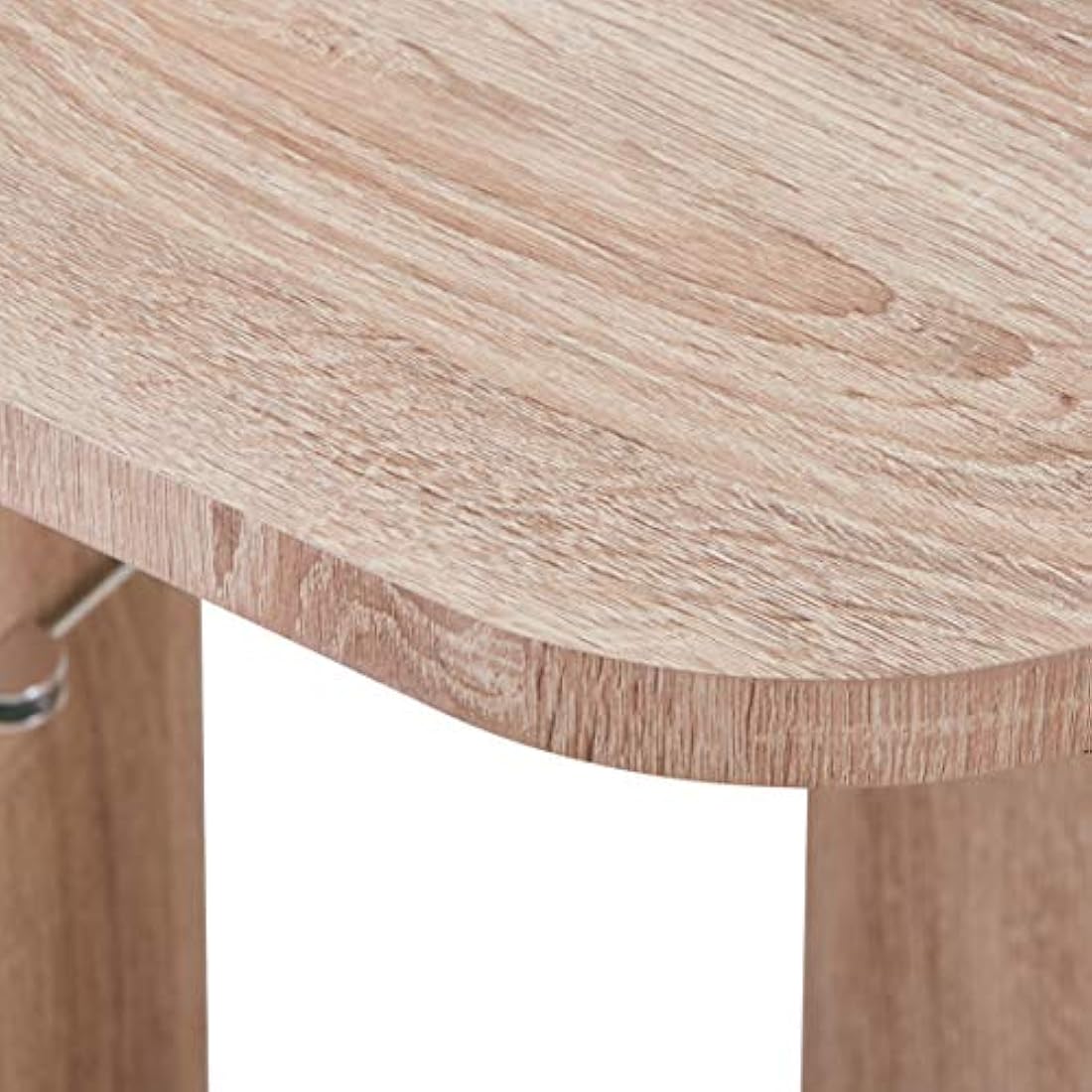 GOLDFAN Glass Wood Side Table End Table Small Coffee Table Lamp Sofa Bedside Table with Storage for Living Room/Bed Room, Oak Finish