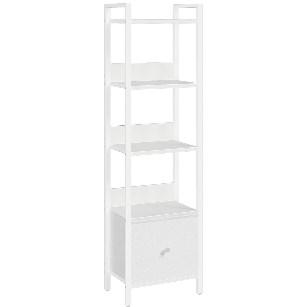 MAHANCRIS Bookshelf, 5-Tier Bookcase with Removable Drawer, Freestanding Book Shelf for Small Space, Storage Shelf Organizer, for Living Room