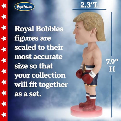 Royal Bobbles Donald Trump Boxer Bobblehead, Premium Polyresin Lifelike Figure, Unique Serial Number, Exquisite Detail