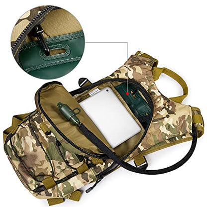 G4Free Hydration Pack Tactical Backpack Rucksack with 3L Water Bladder for Hiking Cycling Biking Running Walking and Climbing