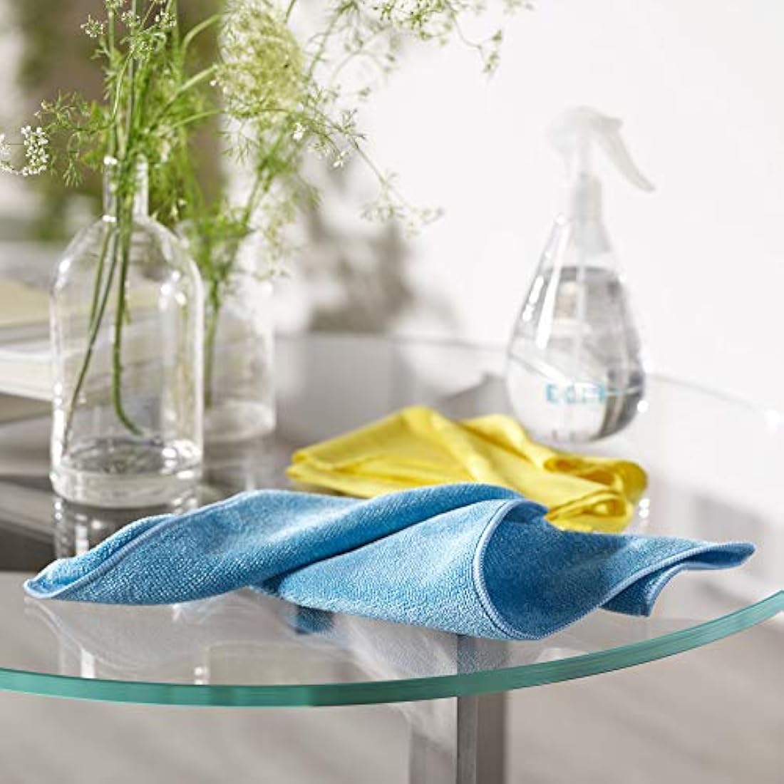 E-Cloth General Purpose Microfibre Cloth, Multipurpose Cleaning Cloth for Household Surfaces, Washable and Reusable, 100 Wash Promise, Blue, 10 Pack