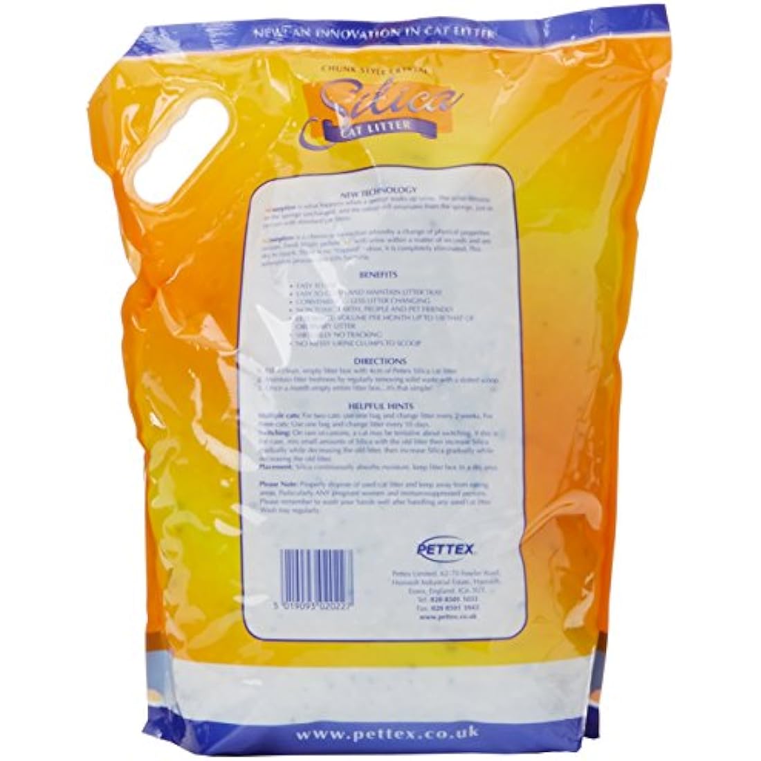 Pettex Silica Cat Litter Granules, 7.6L, clear