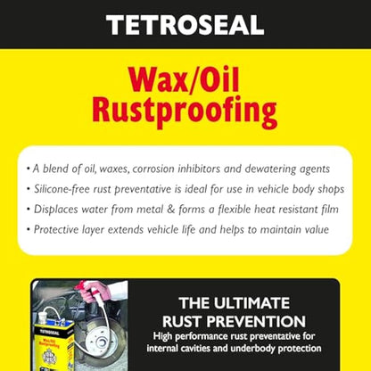 Tetroseal Waxoil Car Rustproof Clear Car Rust Proofing 5L