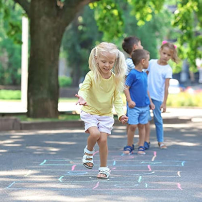 24 Coloured Chunky Chalks, Giant, Pavement, Washable, Fun for Children 8 Vibrant Colours, Outdoor, Garden, Drawing - Artists - Toddler,Kids