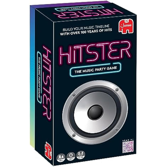 Hitster - The Music Party Board Game, Card Game, Fun Music Quiz Game, 2-10 Players - 300+ Iconic Music Hits - Great For Game Nights, Date Nights, Parties, Adult and Family Games - Jumbo (UK Edition)