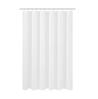 N&Y HOME Fabric Shower Curtain Liner 69 x 70 inches, Hotel Quality, Washable, Water Resistant White Spa Bathroom Curtains with Grommets, 69x70