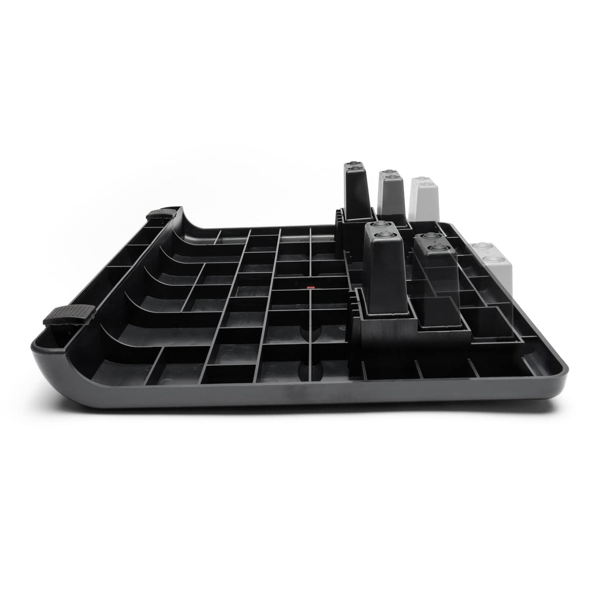 Ergonomic Office Footrest - Made of Recycled Plastic - 49 x 49 x 11 cm - Office Accessory - Wavy Massage Surface - Adjustable into 2 Positions