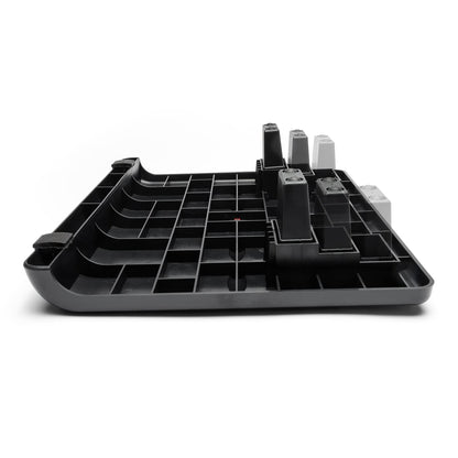 Ergonomic Office Footrest - Made of Recycled Plastic - 49 x 49 x 11 cm - Office Accessory - Wavy Massage Surface - Adjustable into 2 Positions
