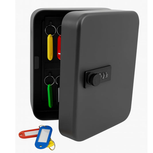 HowseHold Combination Key Cabinet - Wall Mounted Key Box for up to 20 Sets of Keys
