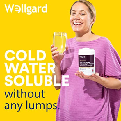 Collagen Powder, Gold Standard Bovine Collagen Peptides Powder by Wellgard - High Levels of The 8 Essential Amino Acids, Collagen Supplements, Halal & Kosher, Made in UK