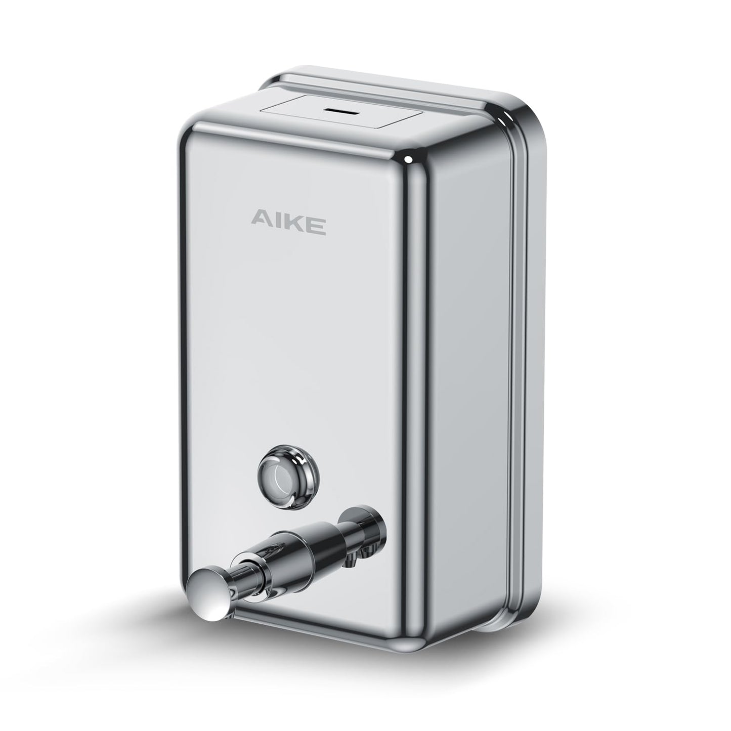 AIKE AK1003 Soap Dispenser Wall Mounted, 1100ml Manual Stainless Steel, Built-in Plastic Protective Layer, Anti-rust, Anti-wear and Anti-drip,