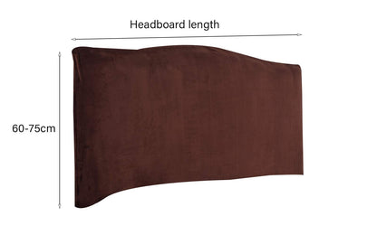 Meigeh Bed Headboard Cover Velvet Headboard Slipcovers Stretch Headboard Protector Headboard Cover for single double king size beds Coffee Grey