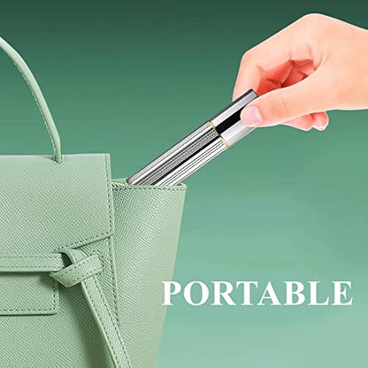 Aurdox Perfume Travel Atomiser, Portable and Refillable mini Perfume Spray Bottles Empty Sprays with Bottom Pump, Dispensers, Atomizers for Women and Men, 5ml/ Silvery Gray