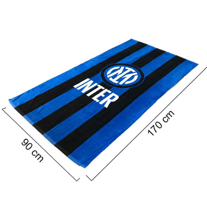Inter Terry Beach Towel, 90 x 170, Logo, 100% Cotton, Official Product, Graphic Nerazzurri
