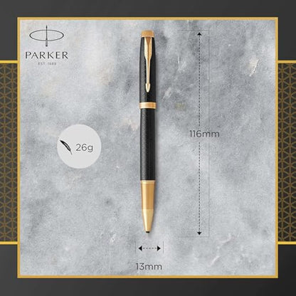 Parker IM Rollerball Pen | Premium Black | Fine Point Black Ink | Gift Box
