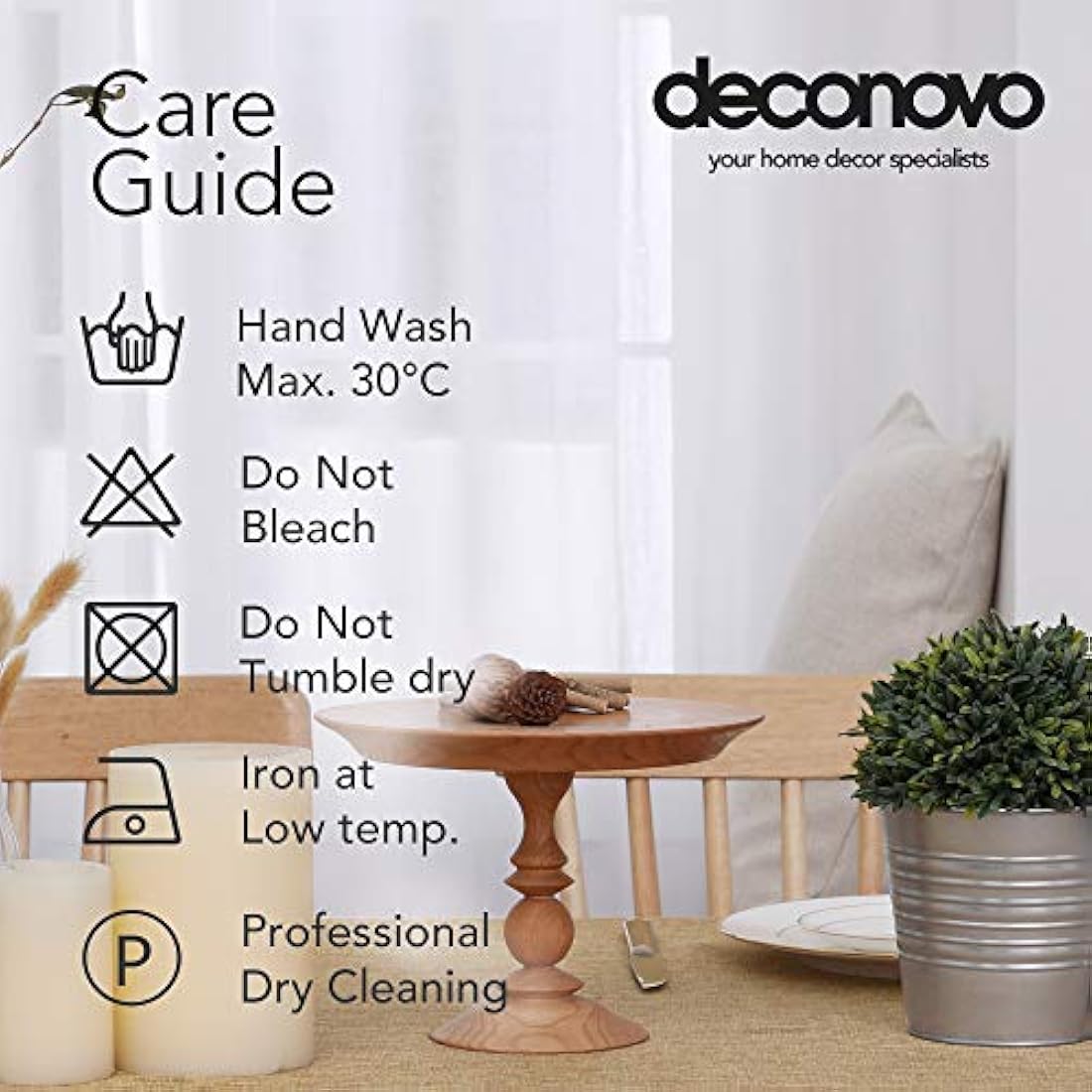 Deconovo Rectangle Tablecloth Faux Linen Water Resistant Table Cloth for Birthday Party 59x79in(150x200cm) Golden Brown