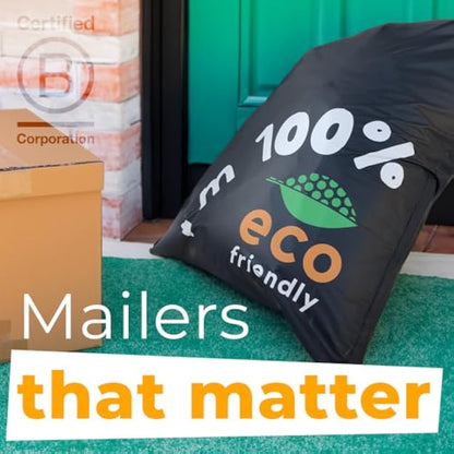 Simplelifeco UK Eco Friendly Compostable Mailing Bags (Small: 9 x 12”, Pack of 25) - Compostable Mailers - Postage Bags - Eco Friendly Packaging