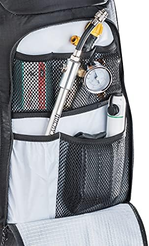 EVOC FR TOUR 30l technical touring backpack (integrated back protector with shock absorption, ideal for multi-day tours, main compartment with pass-through, hydration system slot, rain cover), black