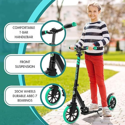 SereneLife, Kick Scooters, Scooter, Kids Scooters, Scooter for Kids Ages 8-12, Girls Scooter, Boys Scooter, Stunt Scooters for Teenagers 11-15, Folding Kick Scooter, Adult Scooters with Big Wheels