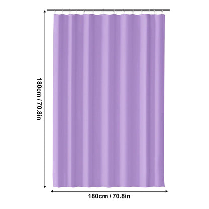 LUKDUNG 180 x 180 cm Bath Curtain, Anti-Mould Shower Curtain for Bathroom, Bathtub, Made of Fabric, Waterproof, Washable PEVA With 12 Rings