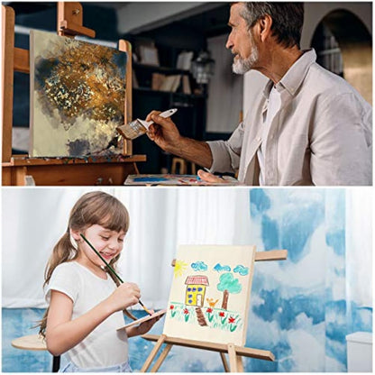 Belle Vous Unfinished Wooden Canvas Painting Boards (4 Pack) - 30 x 30cm / 12 x 12 Inches - Natural Basswood Panel - Mixed Media Cradle Panels for Encaustic Art, Paint Pouring & Crafts