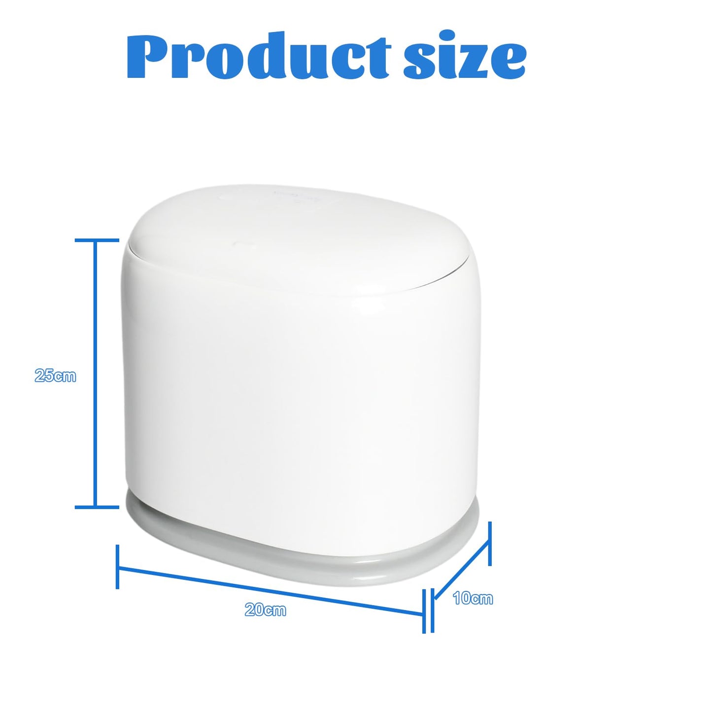 Kaiyzo Pop-Up Lid Desk Bin, Mini Desktop Trash Can for Office and Bedroom, Compact Plastic Waste Bin with Cover for Home Use, White