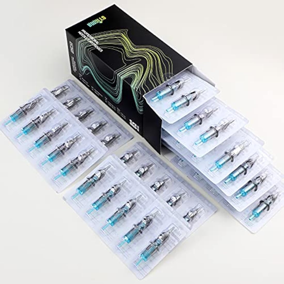 STIGMA 50Pcs Tattoo Cartridges Needles Disposable Mixed #12 Standard Round Liner Curved Magnum Shader 3RL 5RL 7RL 9RM 15RM EN02B-50KIT-X