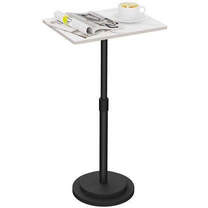GUOHNHE Rectangle Drink Table, Height Adjustable Stand, 1 Pack, White