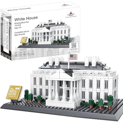 APOSTROPHE Games White House Building Block Set (770 Pieces) Washington D.C. White House Famous Landmark Series Model for Kids and Adults