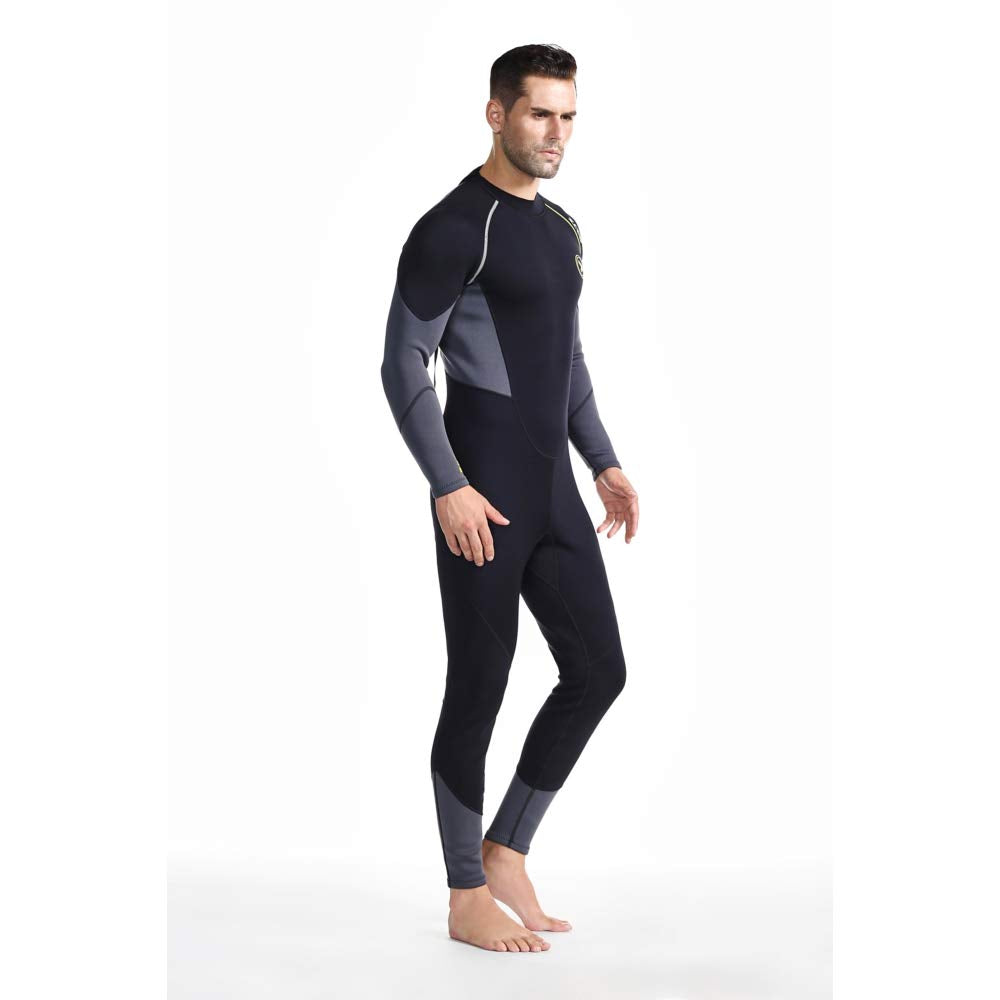 ZCCO Men's Wetsuit-Ultra Stretch 1.5mm Neoprene Suit with Back Zip, Full Body One-Piece Diving Suit for Snorkeling, Scuba Diving, Swimming and