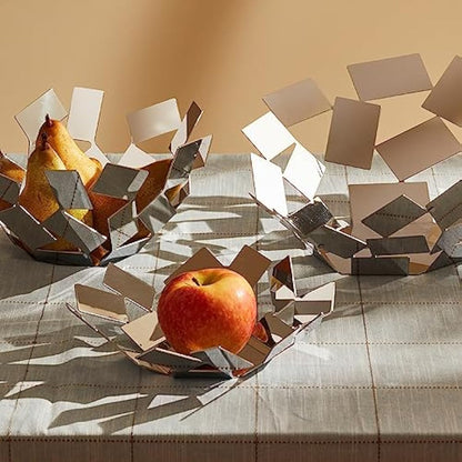 Alessi La Stanza Dello Scirocco Fruit Holder in 18/10 Stainless Steel Mirror Polished,27.3 x 12.7 x 27.3 cm, Silver
