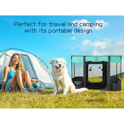 Foldable Pet Playpen,Cat Dog Playpen,Portable Dog Cage soft Portable Exercise Kennel Tent,Puppy Pen Indoors/Outdoors Pet Tent Fence(S(70 * 55 * 45cm))