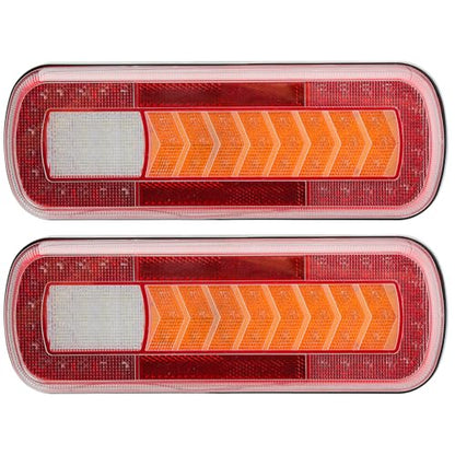 SPARKMOTO 2 x Multifunctional Led Trailer Lights 12V 24V Universal,Waterproof Trailer Tail lamps,LED Trailer Rear Lights for Truck Lorry Vans Caravan