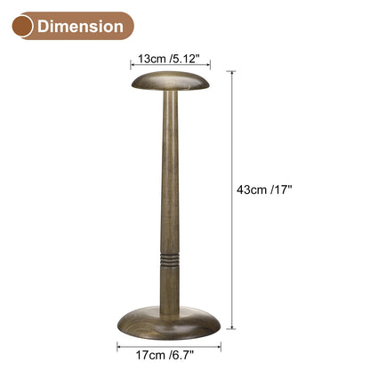 Uxcell Hat Rack Stand and Tabletop Wig Display Stand with Dome Design 17 Inch Height for Baseball Caps, Fedora, Wigs, Coffee