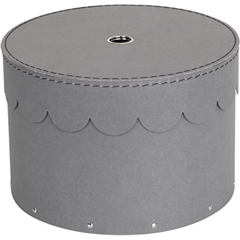 Bigso Box of Sweden WILMA Set of 2 Round Storage Boxes with Lids - Organiser Box with Lid for Clothes, Toys etc.