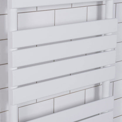 Warmehaus Flat Panel Heated Towel Rail Radiator 1800x600mm Bathroom White