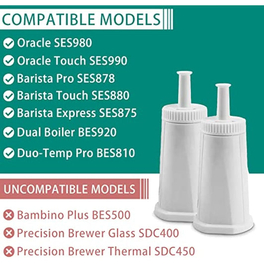 6Pack Water Filters for Sage Coffee Machine Models SES 990/980/500/878/875/880/920/810,Appliances BES008 Softener for Sage Water Filter for sage Barista Express Water Filters for sage Barista pro