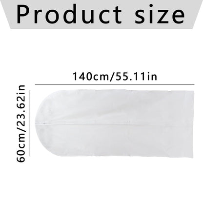 GroveEss Long Dress Bags Covers,60x140cm Full Zipper Clothes Protector Hanging Bags,Dust Proof Water Resistant Clothing Storage Bags for Travel