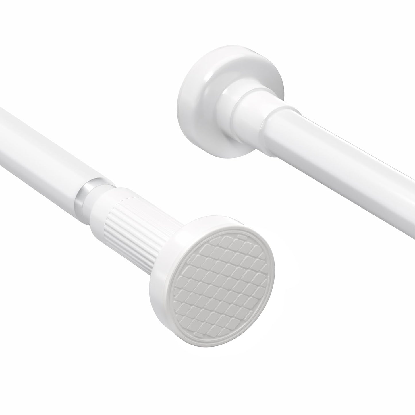 Goowin Extendable Shower Curtain Pole 82 to 165cm,No Drill Telescopic Pole,25mm Pipe Diameter,Multi-Purpose for Bathroom, Kitchen, Wardrobe(White)