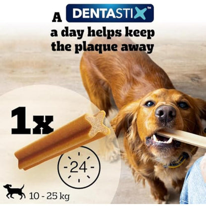 Pedigree DentaStix - Daily Dental chews for medium Dogs (10-25 kg) , 28 Pedigree Dentastix sticks (Pack of 4)