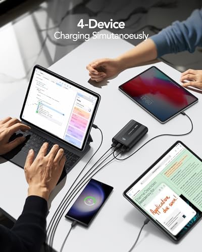VRURC Power Bank 20000mAh,Portable Charge Fast Charging USB C 22.5W Small Battery Pack PD QC 3.0 with 3 Input &4 Output Compatible iPhone Samsung,Smartphones Tablets and More