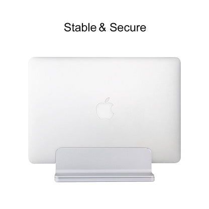 MOSISO Vertical Laptop Stand, Adjustable Aluminum Alloy Holder, Silver